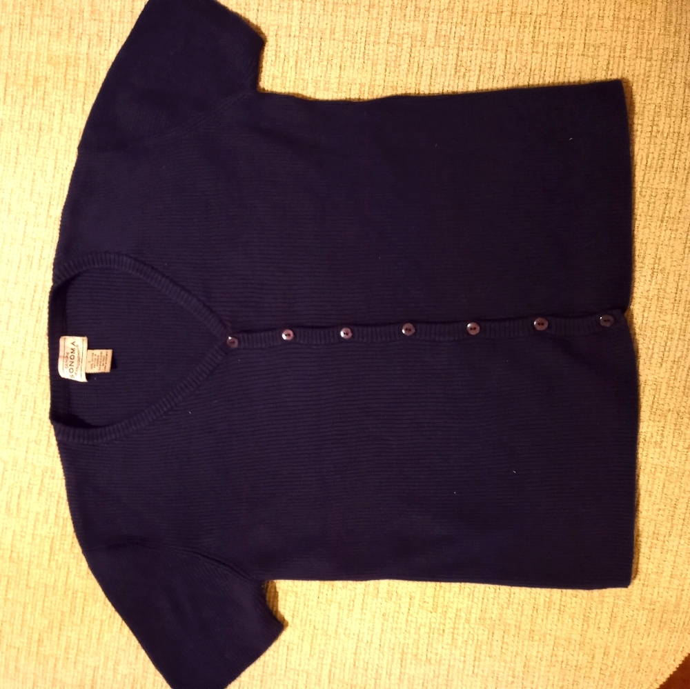Navy button up shirt